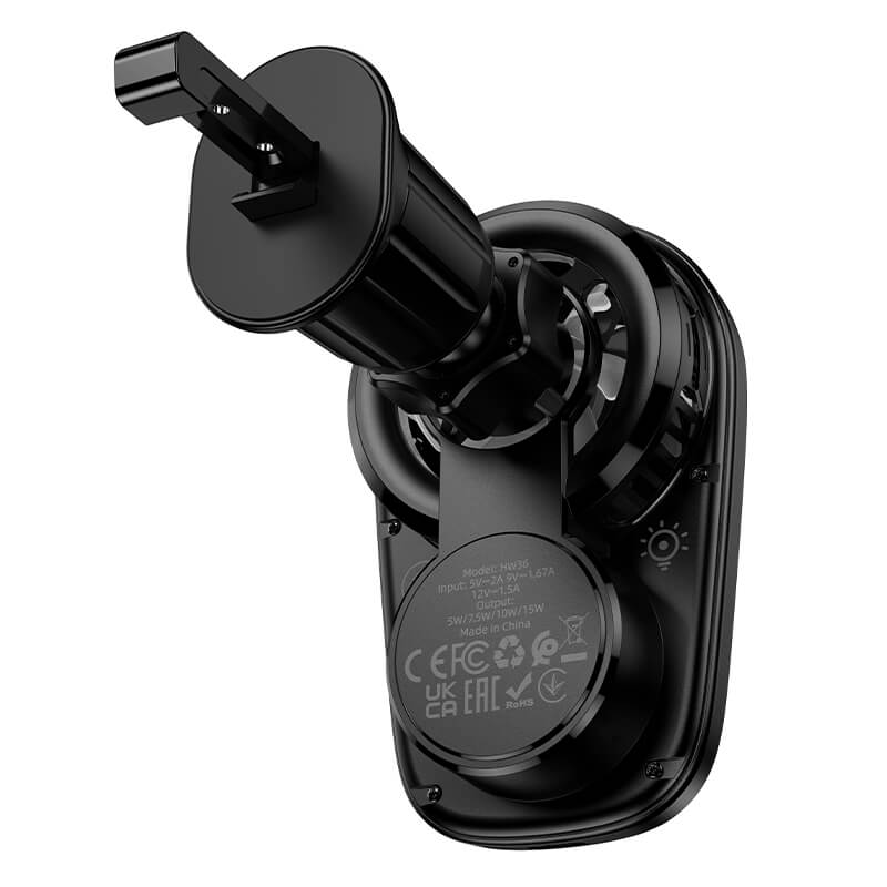 Hoco Magnetic 15W Wireless Fast Charging Car Air Vent Holder with Cooling Fan HW36