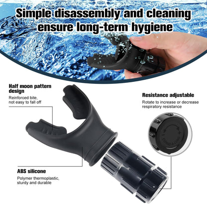 Breathing Trainer Breath Booster Strength Lung Fitness Exerciser Device Silicone