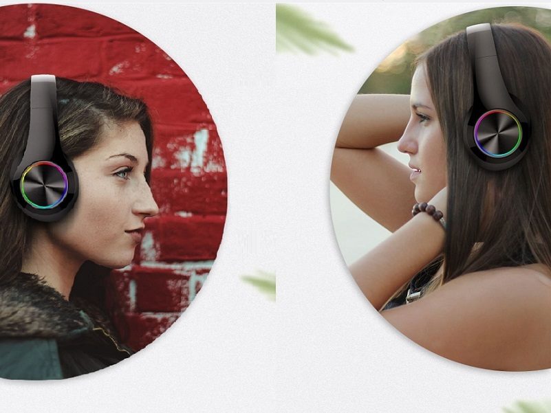 Wireless bluetooth Headset Headphones Foldable Stereo Earphones LED Super