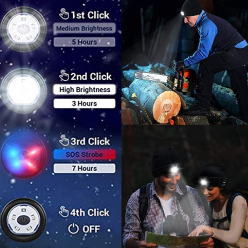 5 LED Light and 5.0 Bluetooth Beanie Hat