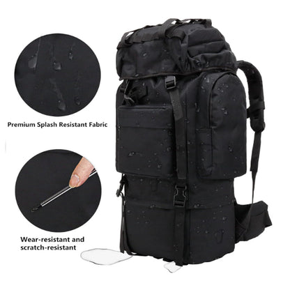 75L Hiking Tactical Backpack  Large Survival  Hunting Waterproof Backpack M... B