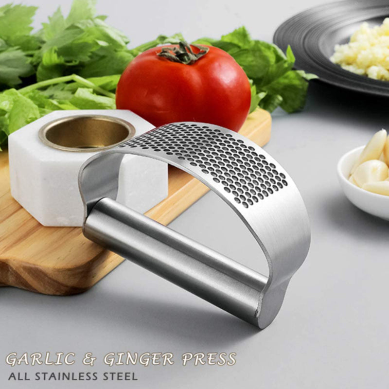 Garlic Press Rocker Stainless Steel Garlic Crusher