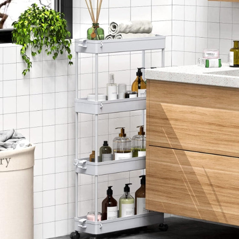 4 Tiers Kitchen Bathroom Rack Slim Space Saver Storage Shelf Shelves Toilet... S