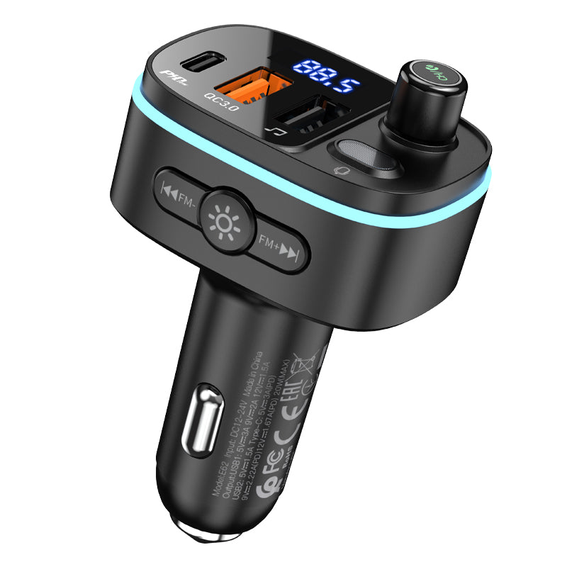 Hoco Fast PD 20W+QC 3.0 Car Bluetooth FM transmitter E62