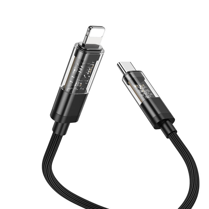 Hoco Transparent Discovery Edition 20W PD Charging Data Cable for iP U116