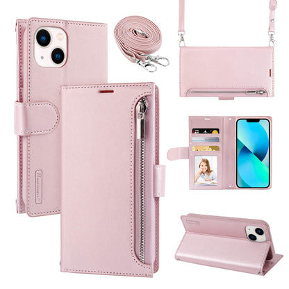Suitable for Phone Hanman Mich Series Leather Crossbody Wallet Flip Case