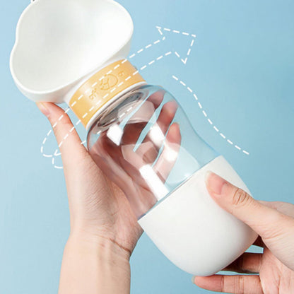 Pet Water Bottle Dispenser with Food Container Leak Proof Pet Drinking Bottle P