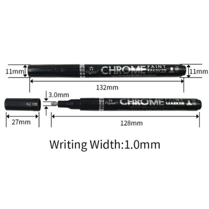 3pcs Liquid Mirror Chrome Marker Paint Set DIY Silver Art Liquid Mirror Chrome