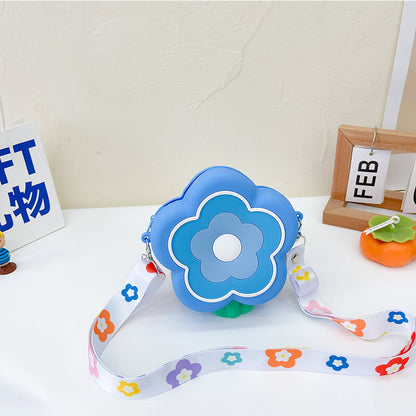 Little Flower Q Uncle Silicone Children's Crossbody Bags Coin Purse