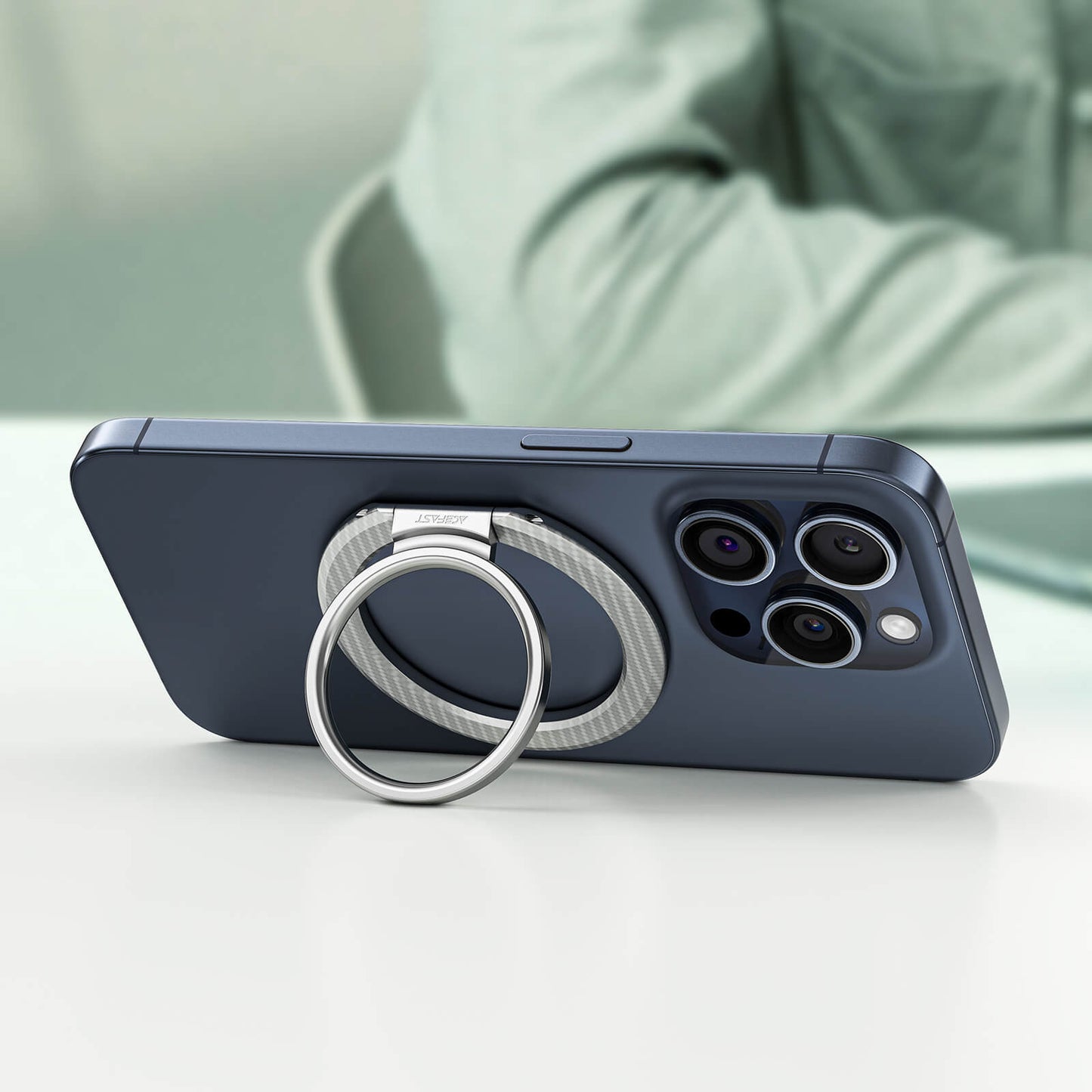 Acefast Ultra Thin Phone Grip 360° Magnetic Metal Ring Phone Stand P1