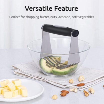 Dough Blender with 10cm Fixed Handle Pastry Mixer with 5 Stainless Steel Blades