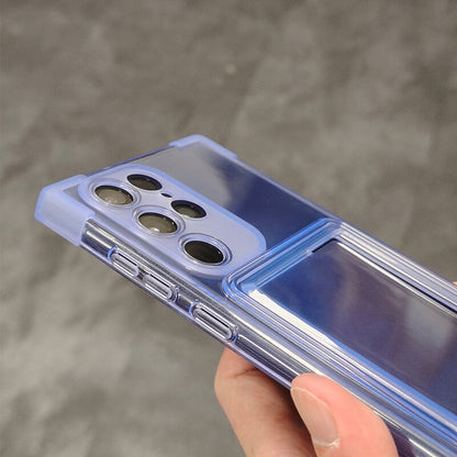 Anti Drop Phone Case with Card Pocket Compatible with Samsung Galaxy S24 Plus 2024