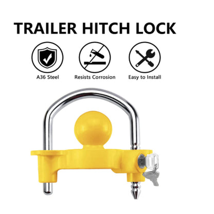 Improvedhand Trailer Hitch Lock Coupler Ball Tow Lock U-Shape