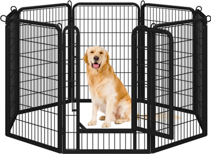 8 Panels Dog Playpen 100cm Tall Dog Pen Dog Fence