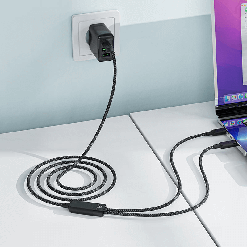 Acefast 2 in 1 100W Type-C Fast Charging Data Cable C5-11