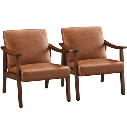 Faux Leather Accent Chair Armchair