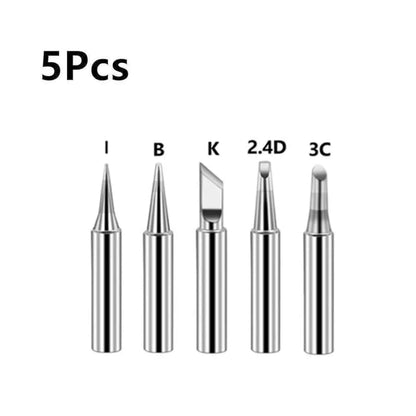5pcs Soldering Iron Heads - 900M Tips I+B+K+2.4D+3C