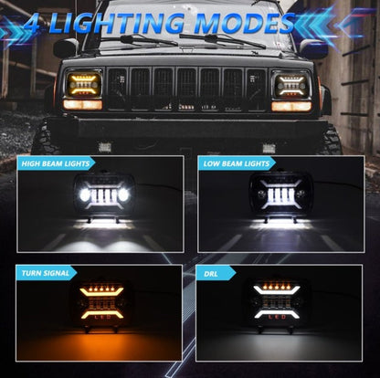 7 Inch Beam 5x7'' 7x6'' Led With Low Beam Turn H6054 Etc 7x6 With Xj Car Low Led