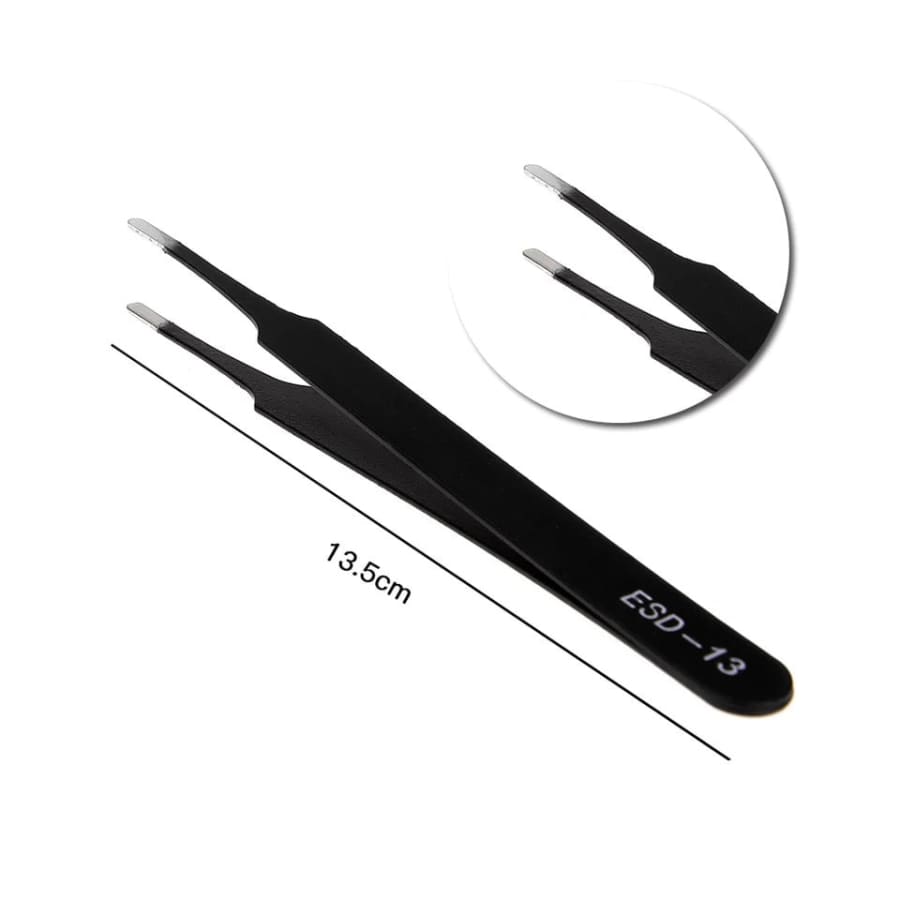 6 Piece Anti-Static Stainless Steel Tweezer Set