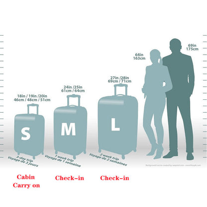 24" Suitcase Cabin Carry on Check in Travel Light Weight Luggage - GREEN