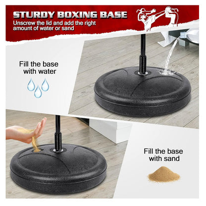 Punch Speed Ball Gloves Set Free Standing Punching Boxing Bag Home GYM Training