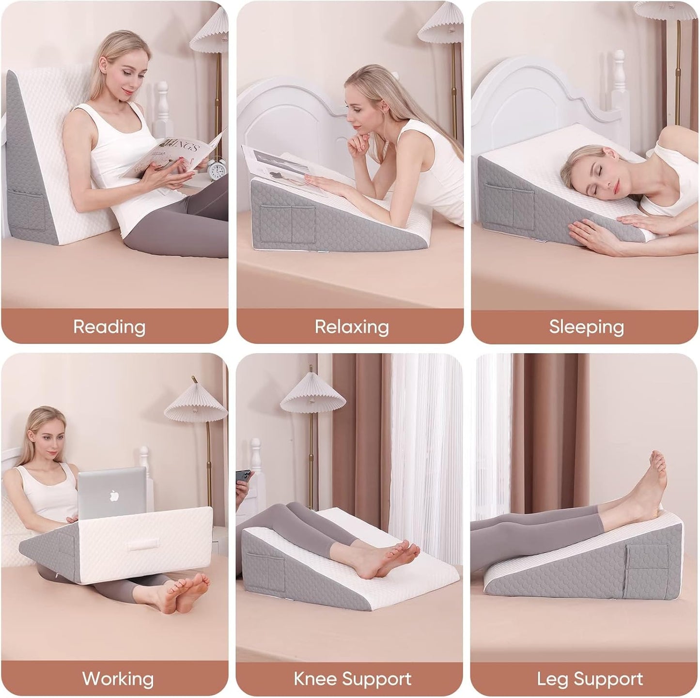 Wedge Pillow Memory Foam Cool Gel Adjuastable Cushion