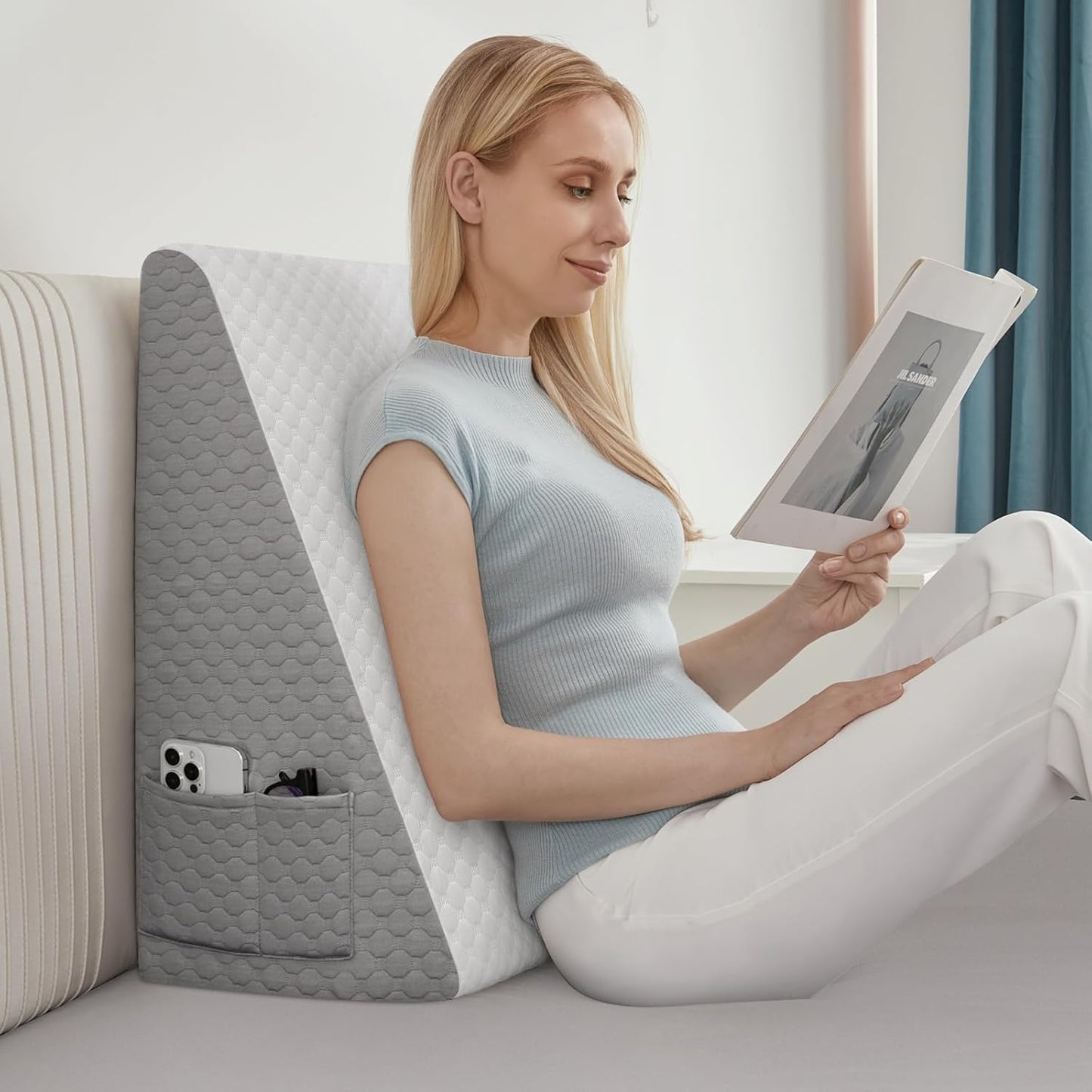 Wedge Pillow Memory Foam Cool Gel Adjuastable Cushion