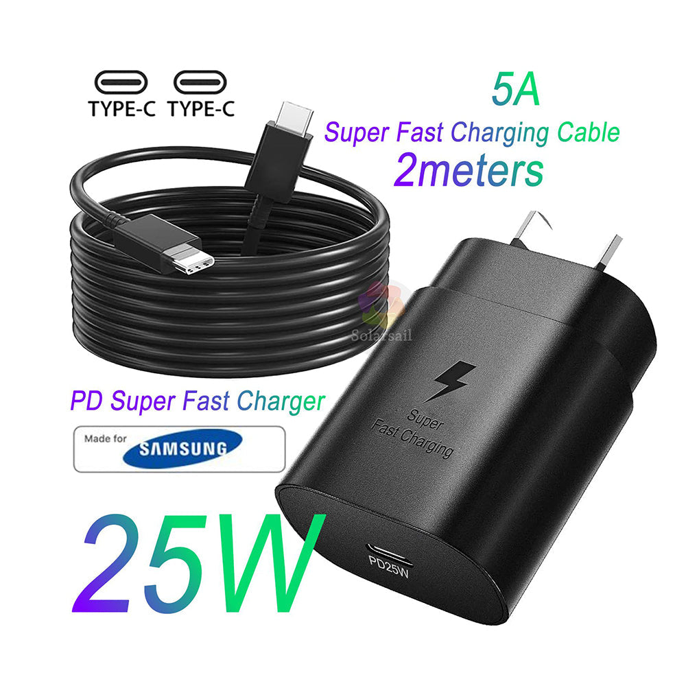 Samsung 25W Fast Charger With Type C Cable Replacement