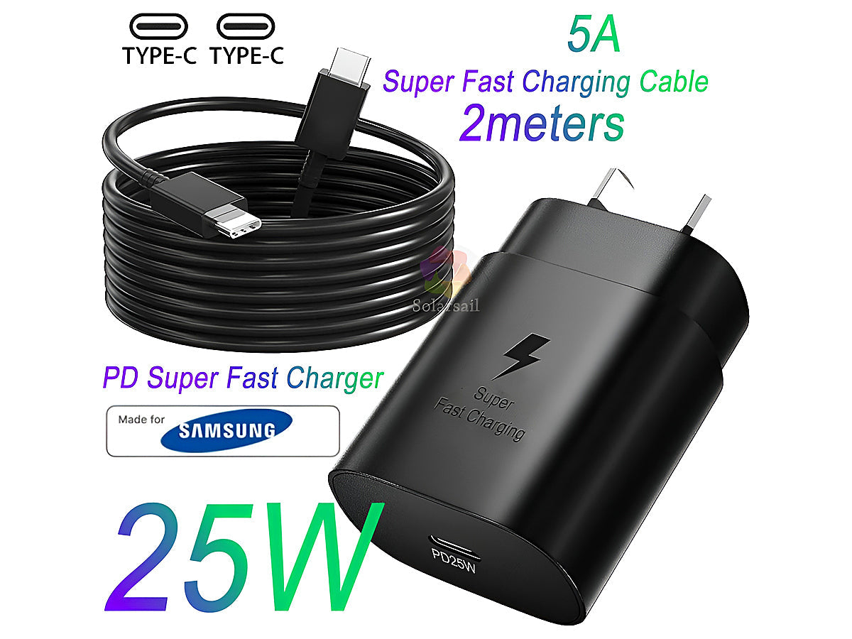 Samsung 25W Fast Charger With Type C Cable Replacement