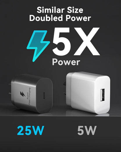 Samsung 25W Fast Charger With Type C Cable Replacement