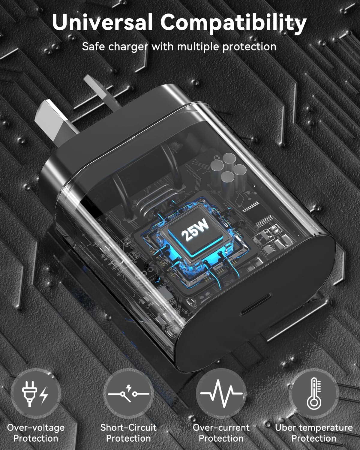Samsung 25W Fast Charger With Type C Cable Replacement