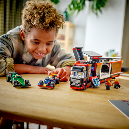 LEGO City: F1 Truck with RB20 and AMR24 F1 Cars (60445)