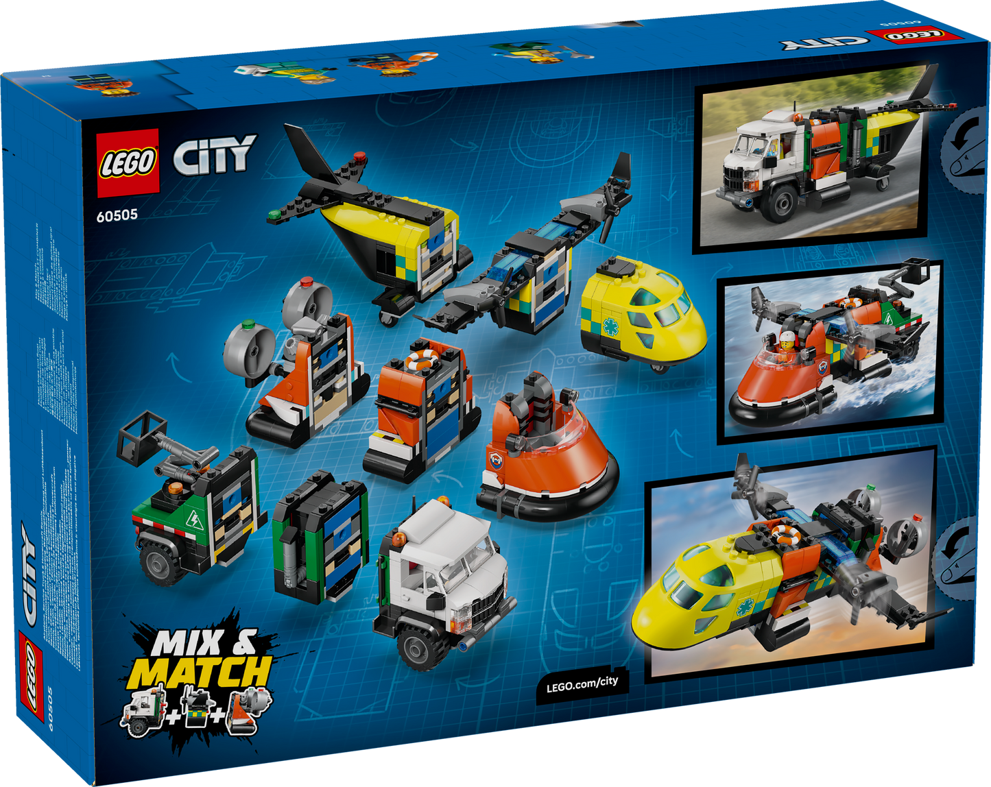 LEGO City: Airplane Service Truck and Hovercraft Remix (60505)