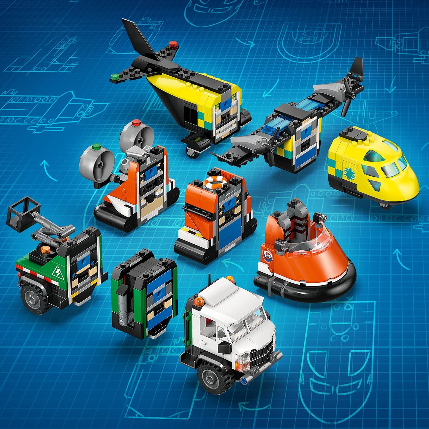 LEGO City: Airplane Service Truck and Hovercraft Remix (60505)