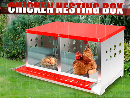 Chicken Nesting Box with 2 Nests