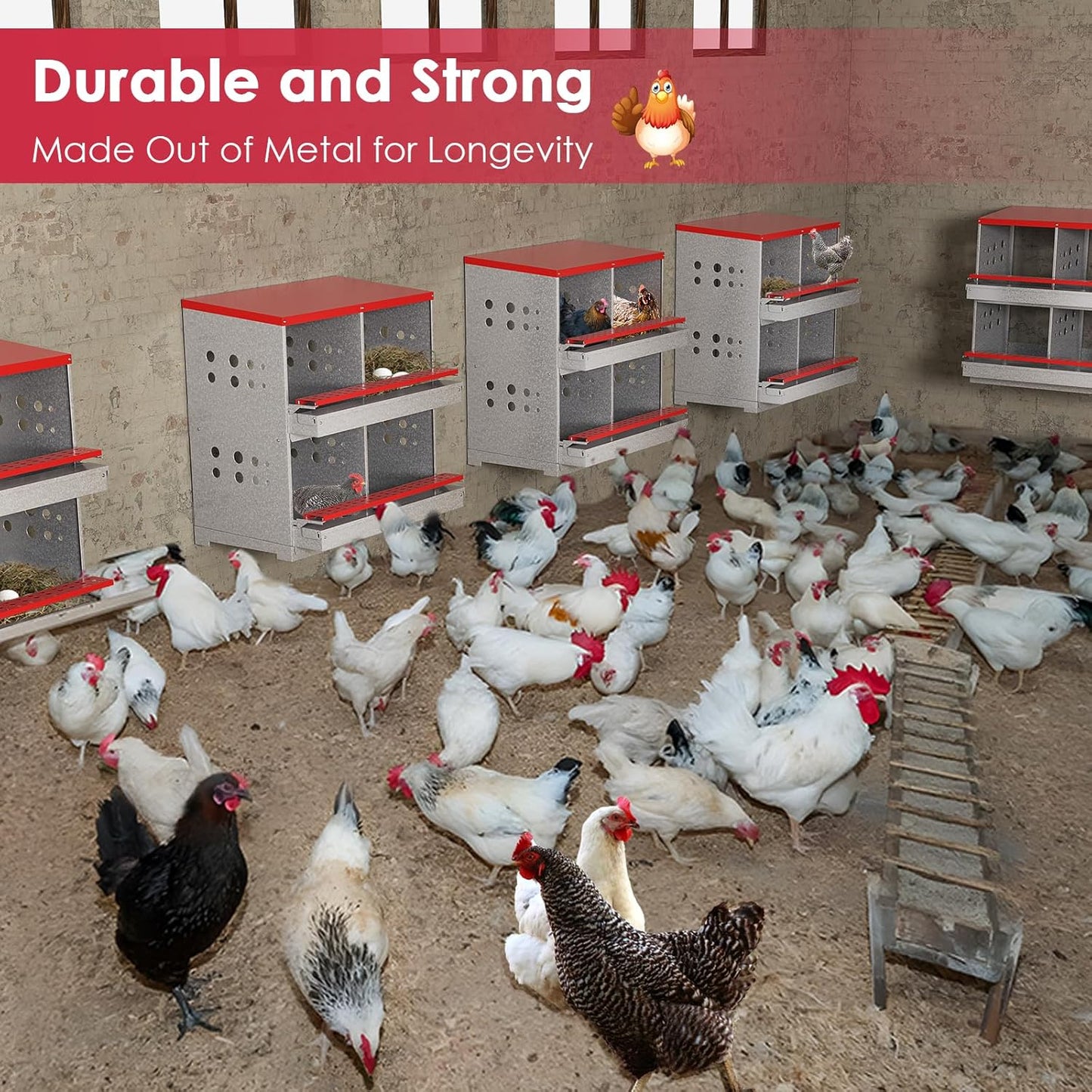 Chicken Nesting Box With 4 nests