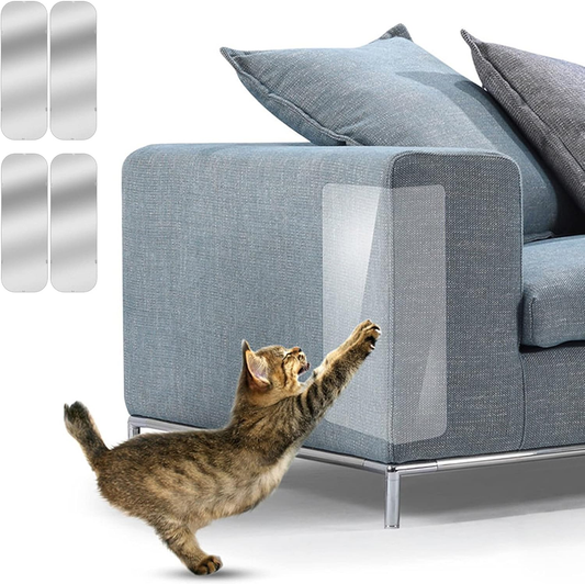 4PCS Pet Cat Anti Scratch Guard Mat Cat Scratching Post Furniture Sofa Protector