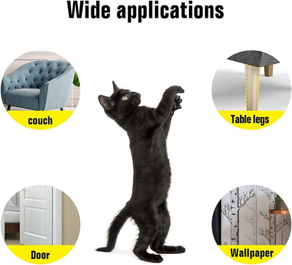 4PCS Pet Cat Anti Scratch Guard Mat Cat Scratching Post Furniture Sofa Protector