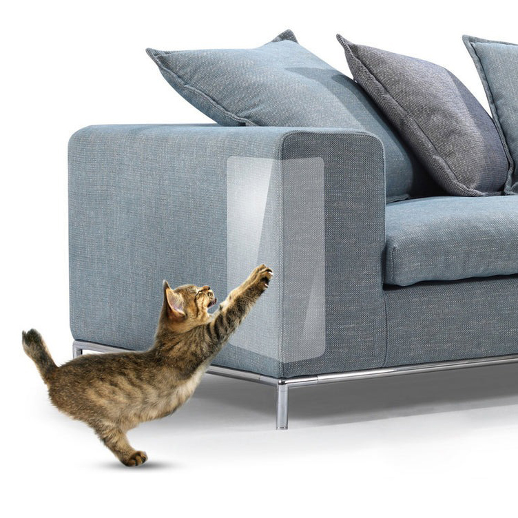 4PCS Pet Cat Anti Scratch Guard Mat Cat Scratching Post Furniture Sofa Protector