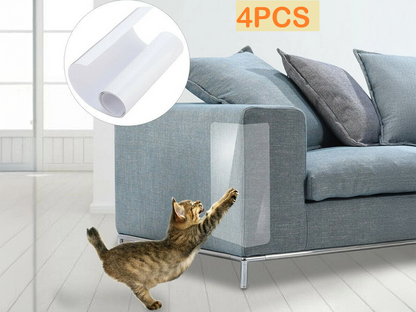 4PCS Pet Cat Anti Scratch Guard Mat Cat Scratching Post Furniture Sofa Protector