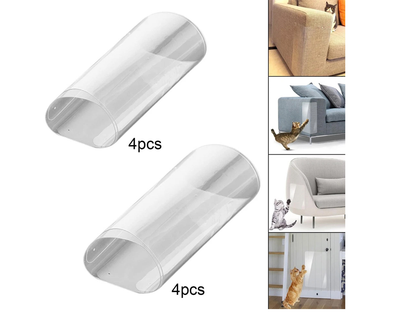4PCS Pet Cat Anti Scratch Guard Mat Cat Scratching Post Furniture Sofa Protector