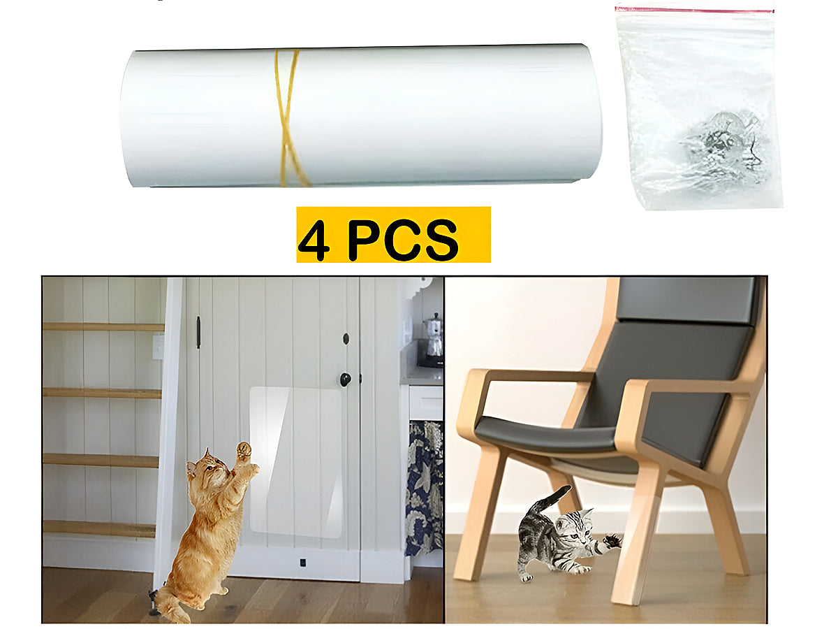 4PCS Pet Cat Anti Scratch Guard Mat Cat Scratching Post Furniture Sofa Protector