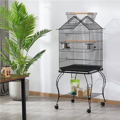 Open Top Metal Parrot Cage