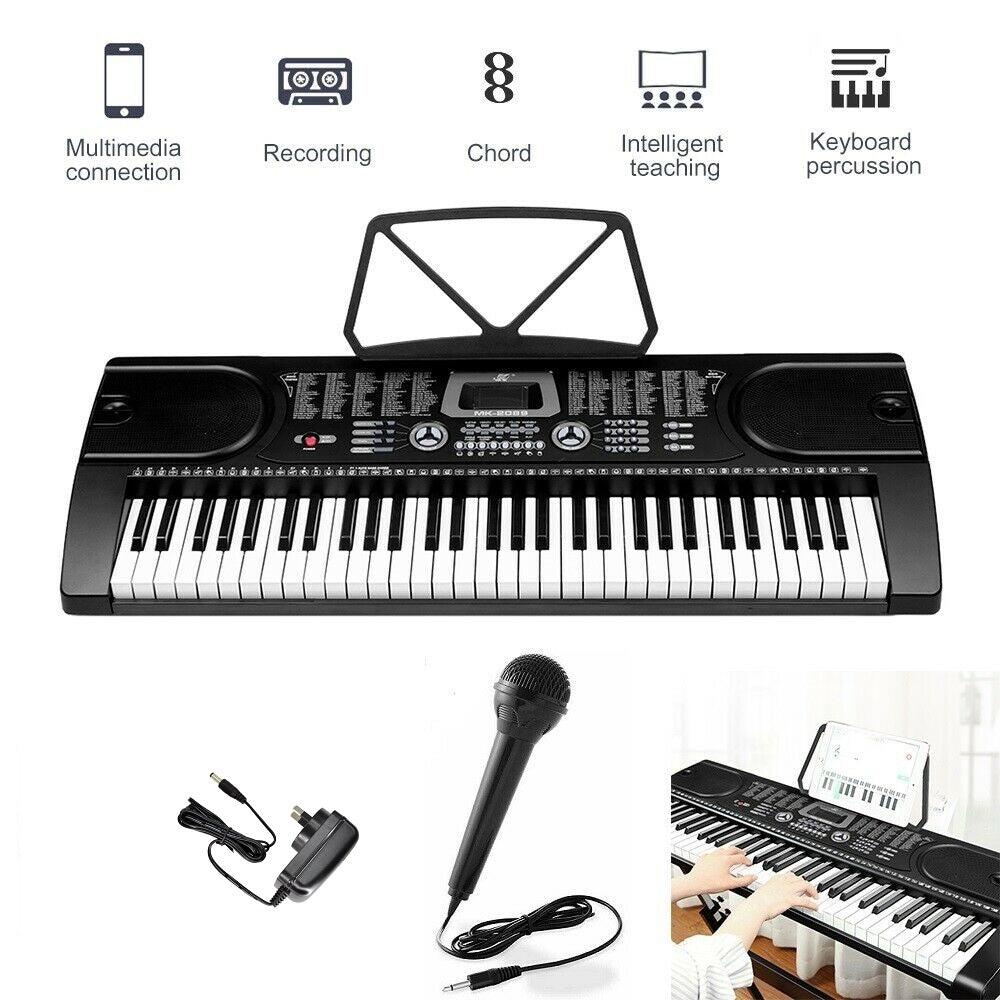 Electronic Piano Keyboard Piano with Stand Headphone and Stool