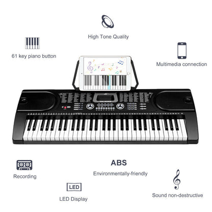 Electronic Piano Keyboard Piano with Stand Headphone and Stool