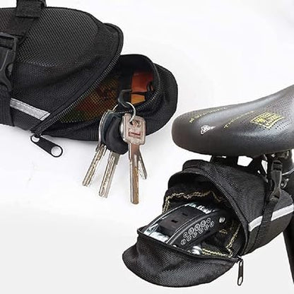 Bicycle Saddle Bag – Lightweight Velcro Seat Bag for MTB, Road Bike & E-Bike JS15505