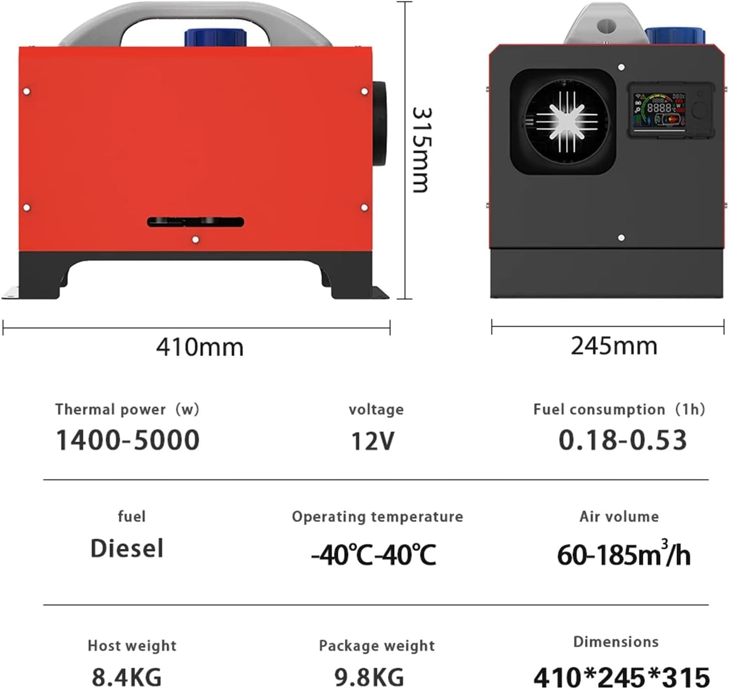 Diesel Air Heater 12V/24V/230V