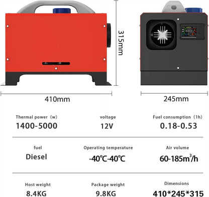 Diesel Air Heater 12V/24V/230V
