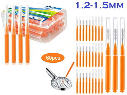 60Pcs X 1.5 mm Interdental Brushes Health Care Tooth