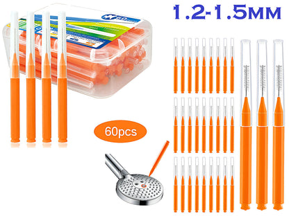 60Pcs X 1.5 mm Interdental Brushes Health Care Tooth